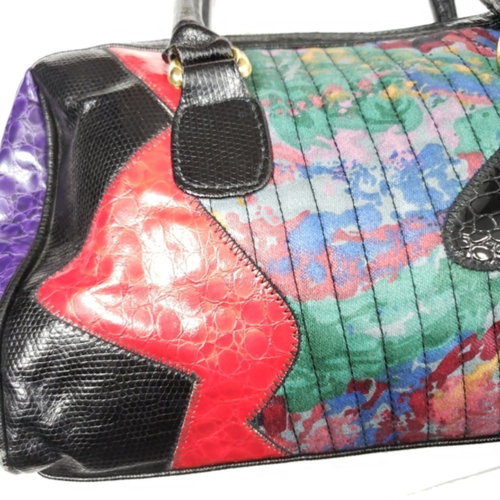Vintage 90s JR Patchwork Purse - Picture 3 of 8